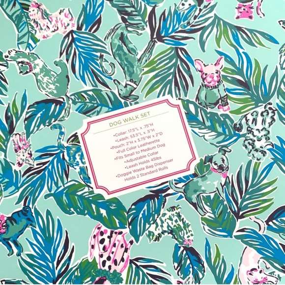 Lilly Pulitzer Dog Accessories Set - Leash Collar